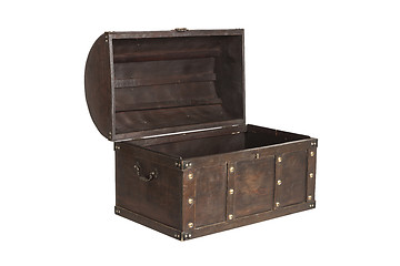 Image showing Open treasure chest isolated