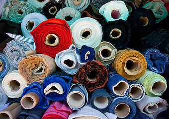 Image showing rolls of fabric