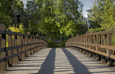 Image showing Wooden bridge