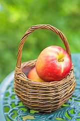 Image showing apples in a basket