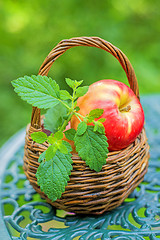 Image showing apples in a basket