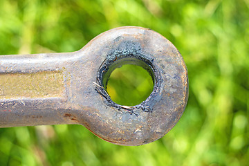 Image showing tow-bar of an old trailer