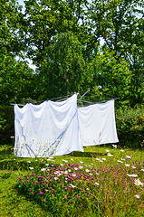 Image showing Drying laundry