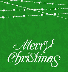 Image showing Christmas card, Merry Christmas lettering