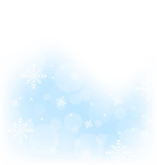 Image showing Christmas winter background with snowflakes