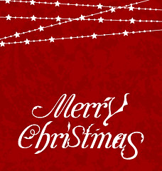 Image showing Christmas card, Merry Christmas lettering