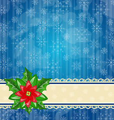 Image showing Christmas wallpaper with flower poinsettia