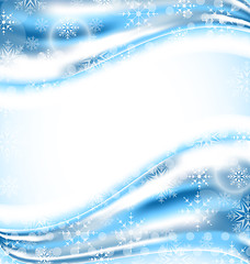 Image showing Cute winter wallpaper with snowflakes