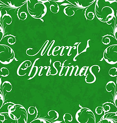 Image showing Christmas card, Merry Christmas lettering