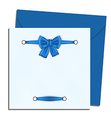 Image showing Christmas letter with gift bow