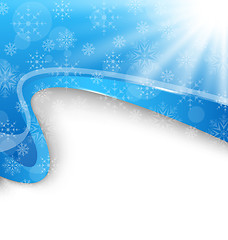 Image showing Cute winter brochure with snowflakes