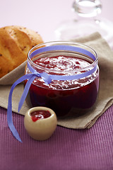 Image showing berry marmalade in a jar