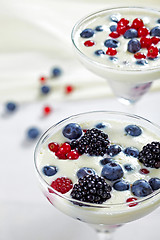 Image showing dessert with fresh berries