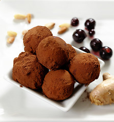 Image showing chocolate truffles