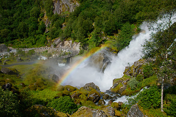 Image showing Bridge at Briksdalsbreen Norway 2