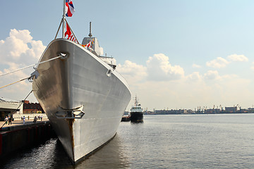 Image showing Frigate at the pier