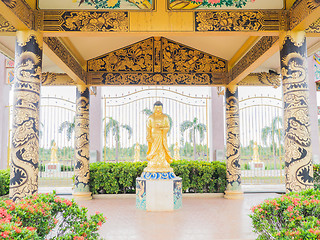 Image showing golden Bodhisattva statue