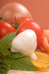 Image showing Fresh ingredients for making pasta