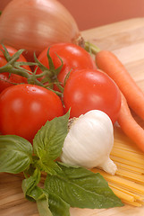 Image showing Fresh ingredients for making pasta