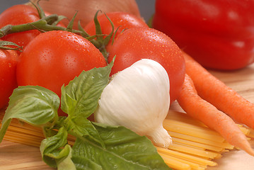 Image showing Fresh ingredients for making pasta