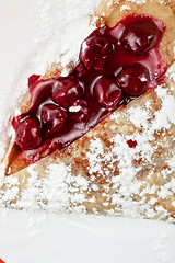 Image showing pancakes with cherries