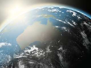 Image showing Sunrise over Australia