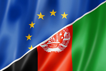 Image showing Europe and Afghanistan flag