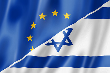 Image showing Europe and Israel flag