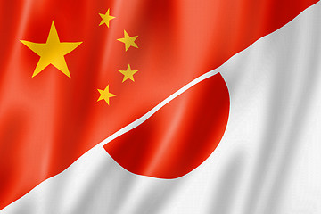 Image showing China and Japan flag