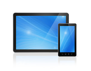 Image showing mobile phone and digital tablet pc