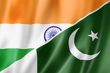 Image showing India and Pakistan flag