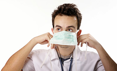 Image showing Doctor with stethoscope