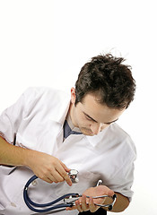 Image showing Doctor with stethoscope