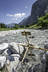 Image showing Simple water wheel