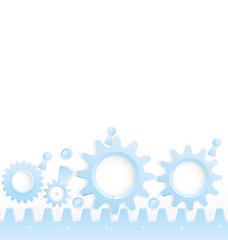 Image showing Cog wheels seamless border 