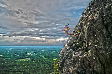 Image showing crowders mountain views with clouds and fog