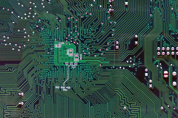 Image showing circuit board background of computer motherboard