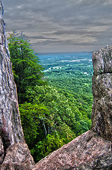 Image showing crowders mountain views with clouds and fog