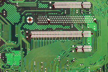 Image showing circuit board background of computer motherboard