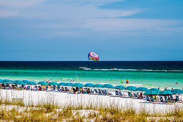 Image showing public beach in florida with many people