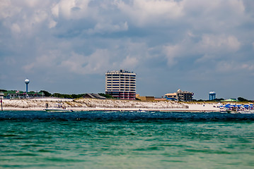 Image showing beach scenes with hotels