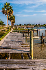 Image showing abandoned fishing pier in florida