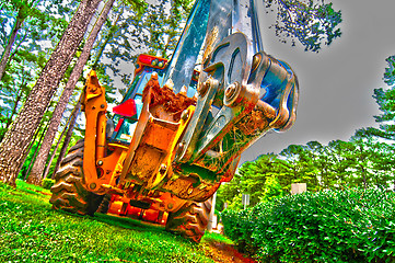 Image showing Wheel loader Excavator with backhoe