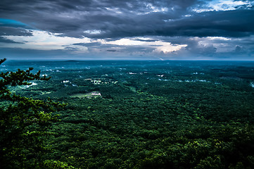 Image showing crowders mountain views with clouds and fog