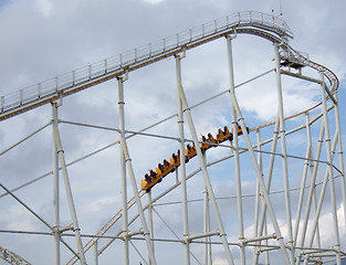 Image showing Roller coaster in the amusement park