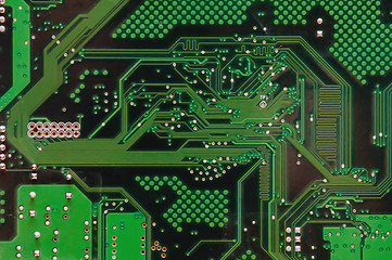 Image showing circuit board background of computer motherboard