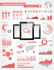 Image showing Digital Tablets Infographic Elements