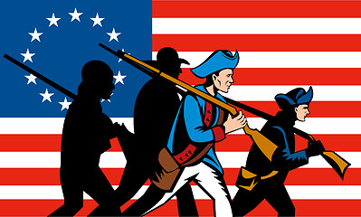 Image showing American Minuteman Militia Betsy Ross Flag