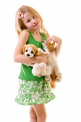 Image showing little girl with her friends