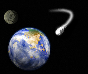 Image showing comet heading for earth